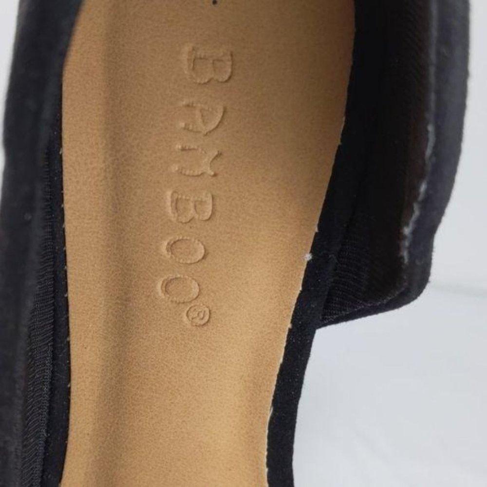 Bamboo Black & Snakeskin flats - worn once - Picture 5 of 13